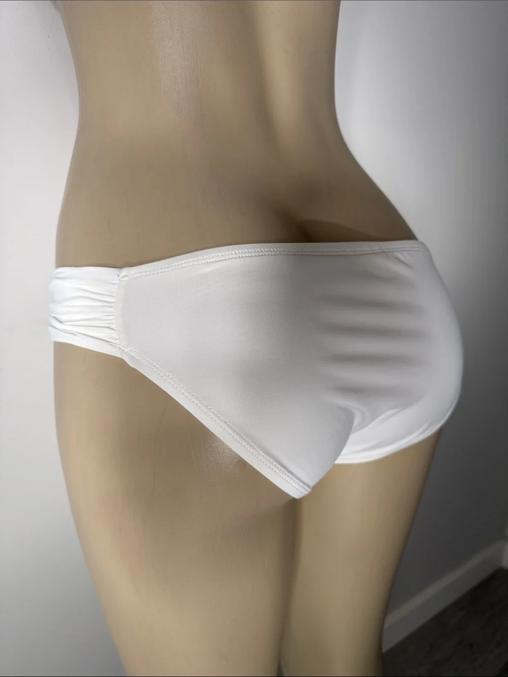Lucky Brand White Bikini Bottom with Orange and Aqua Topstitching